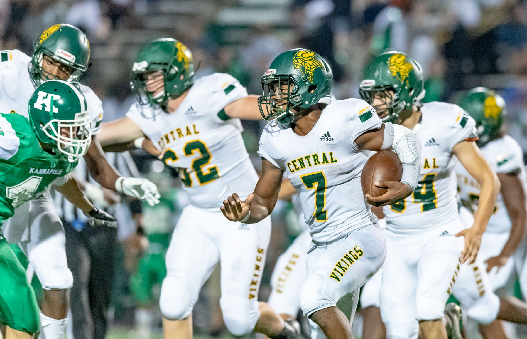 Friday night high school football action